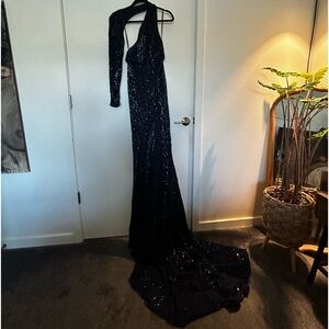 ABYSS BY ABBY-full length fashion sequin dress